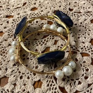 2 handmade beaded bracelets